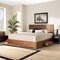 Baxton Studio Lisa Modern Ash Walnut Brown Finished Wood King Size 3-Drawer Storage Bed 180-9427-9622-Zoro - alternate 3